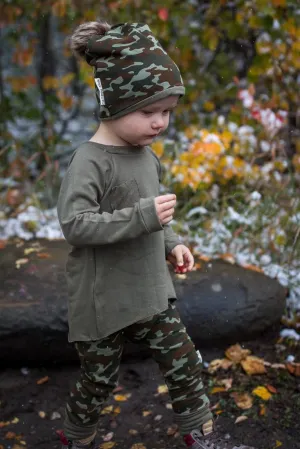 Olive Hi-Lo Tee-Bamboo