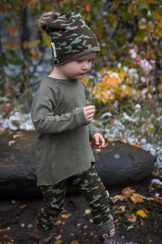 Olive Hi-Lo Tee-Bamboo