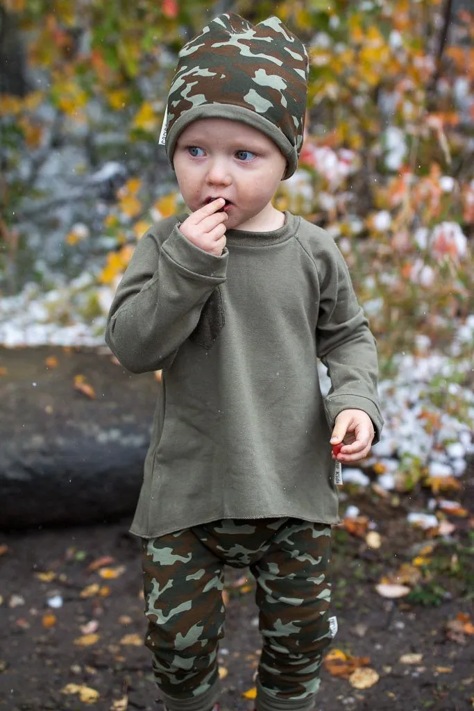 Olive Hi-Lo Tee-Bamboo