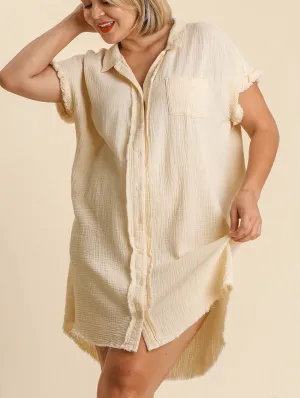 Olivia Cotton Gauze Shirt Dress