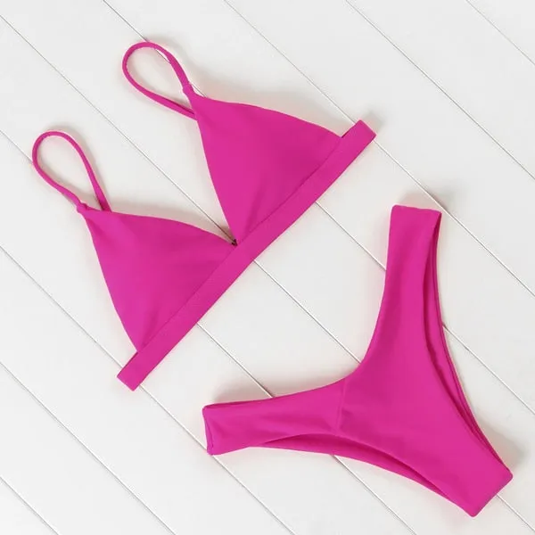 OMKAGI Swimwear Women Swimsuit Sexy Push Up Brazilian Bikini