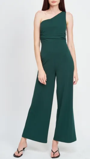 One Shoulder Wide Leg Jumpsuit