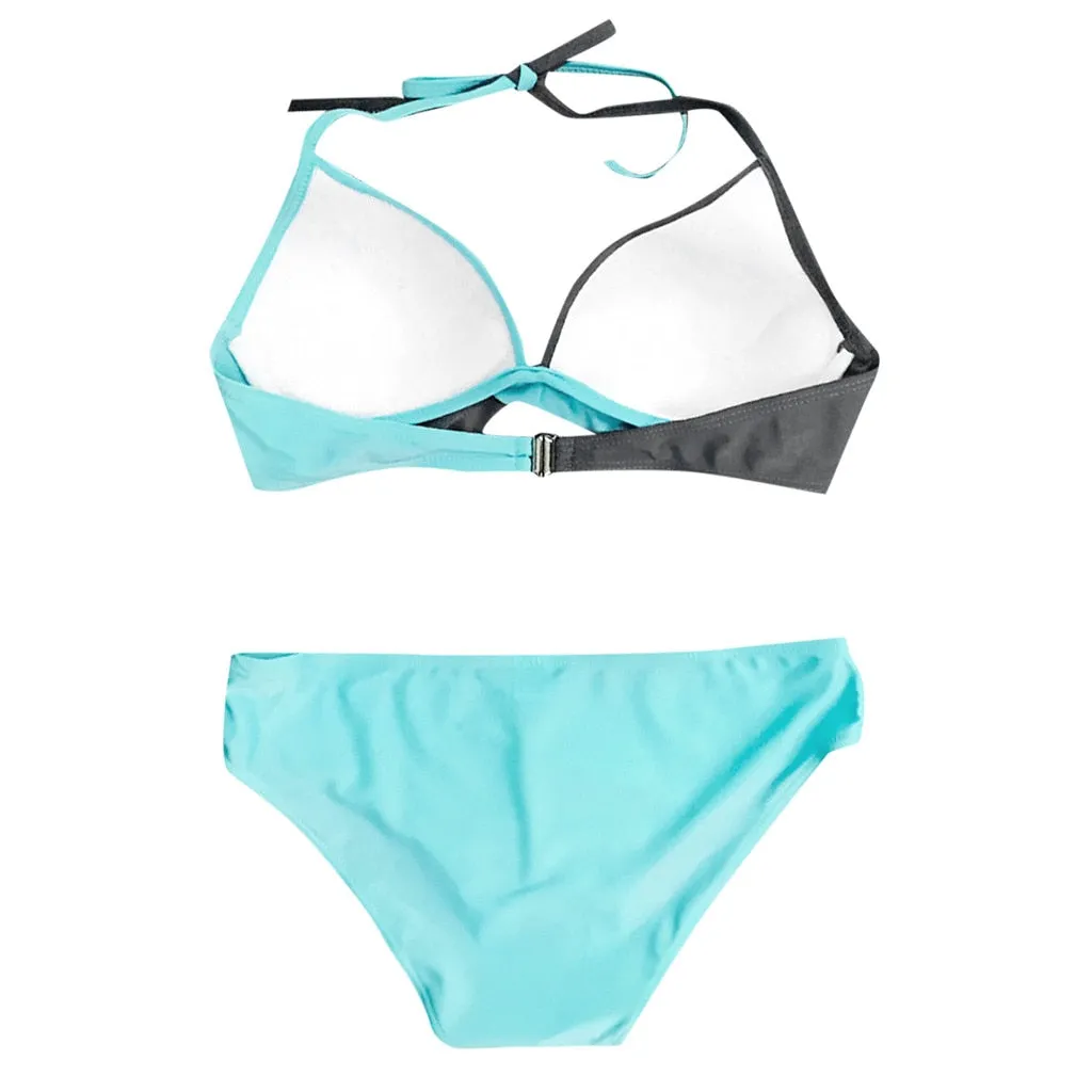 Padded Push-up Low Waist Bathing Suit Two Pieces Swimwear