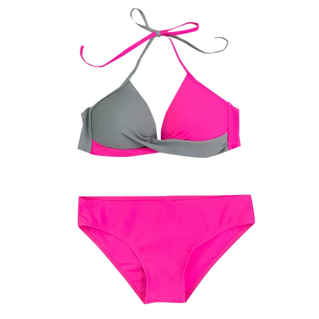 Padded Push-up Low Waist Bathing Suit Two Pieces Swimwear