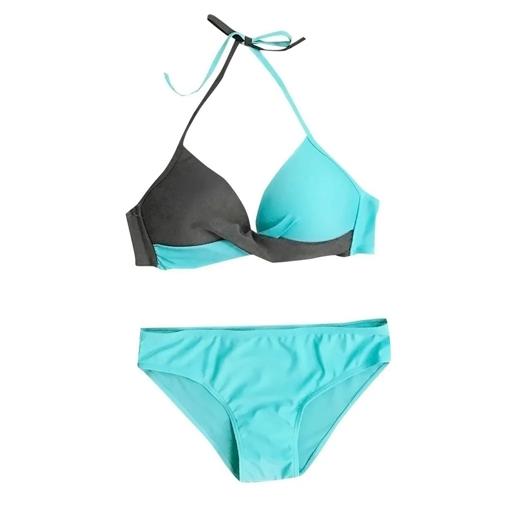 Padded Push-up Low Waist Bathing Suit Two Pieces Swimwear
