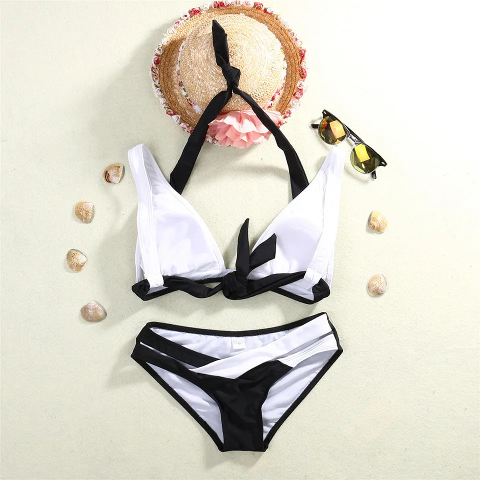 Padded Swimwear Women Fashion Neoprene Bikini Woman New Summer  Swimsuit Bath Suit Push Up Bikini set Bathsuit Biquini