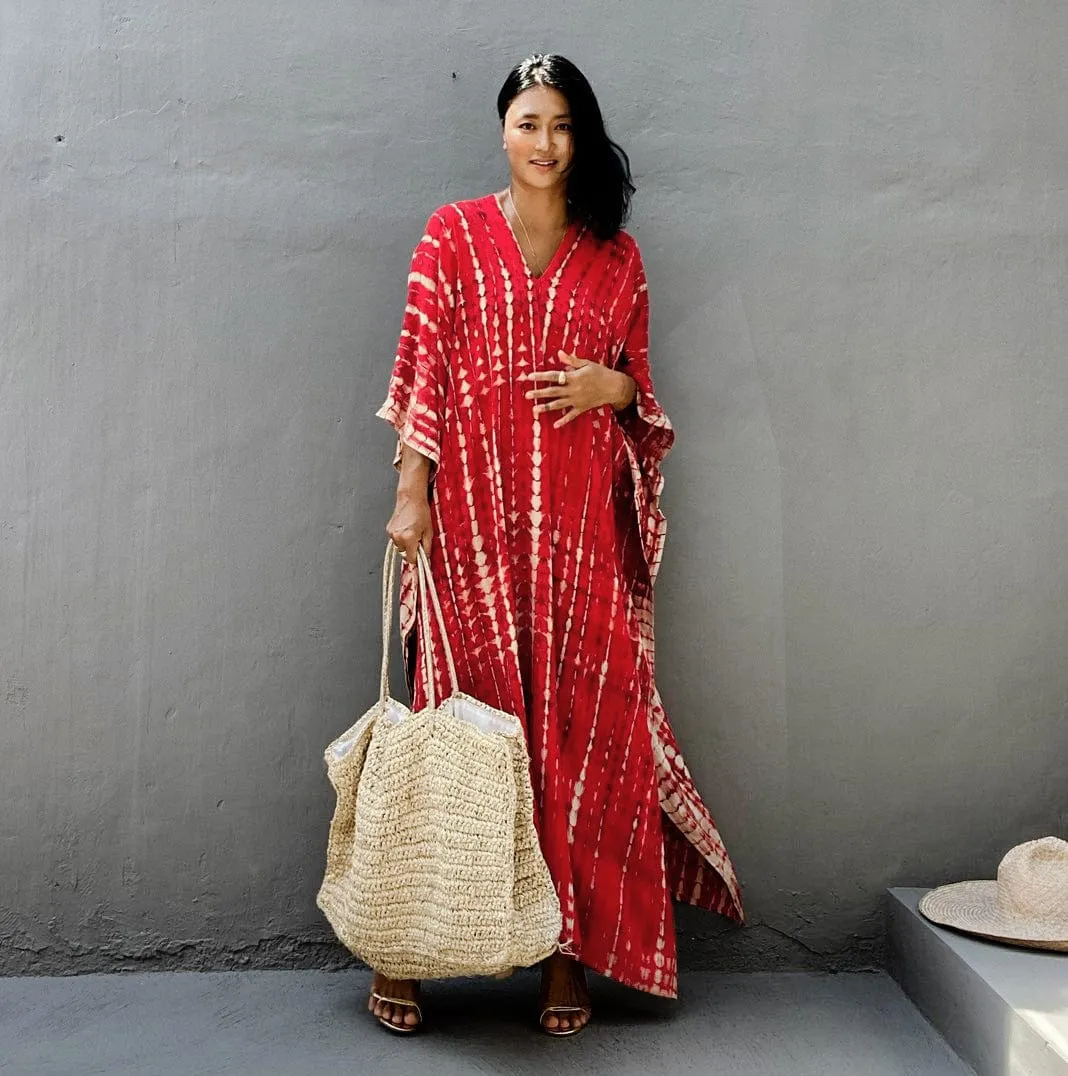 Paisley || Cotton Beach Cover-up Robe Dress