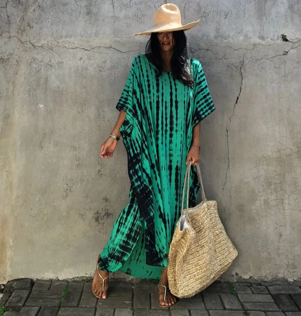 Paisley || Cotton Beach Cover-up Robe Dress