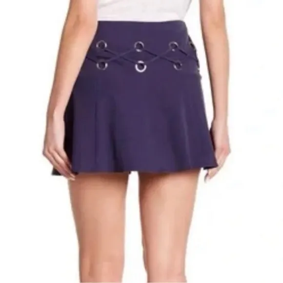 Parker Blue Horizon Pleated Mini Skirt Size Large NWT