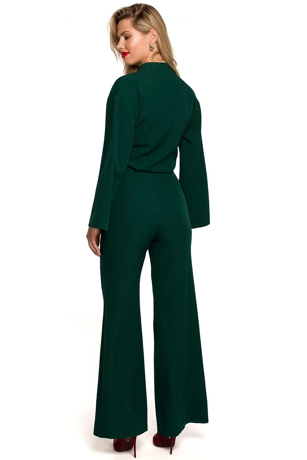 Phenomenal flared long sleeves jumpsuit
