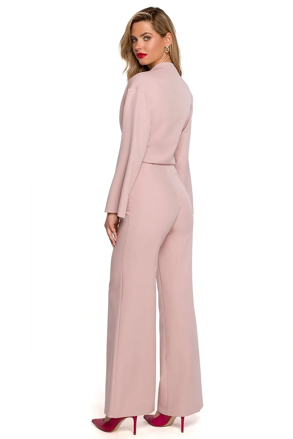 Phenomenal flared long sleeves jumpsuit