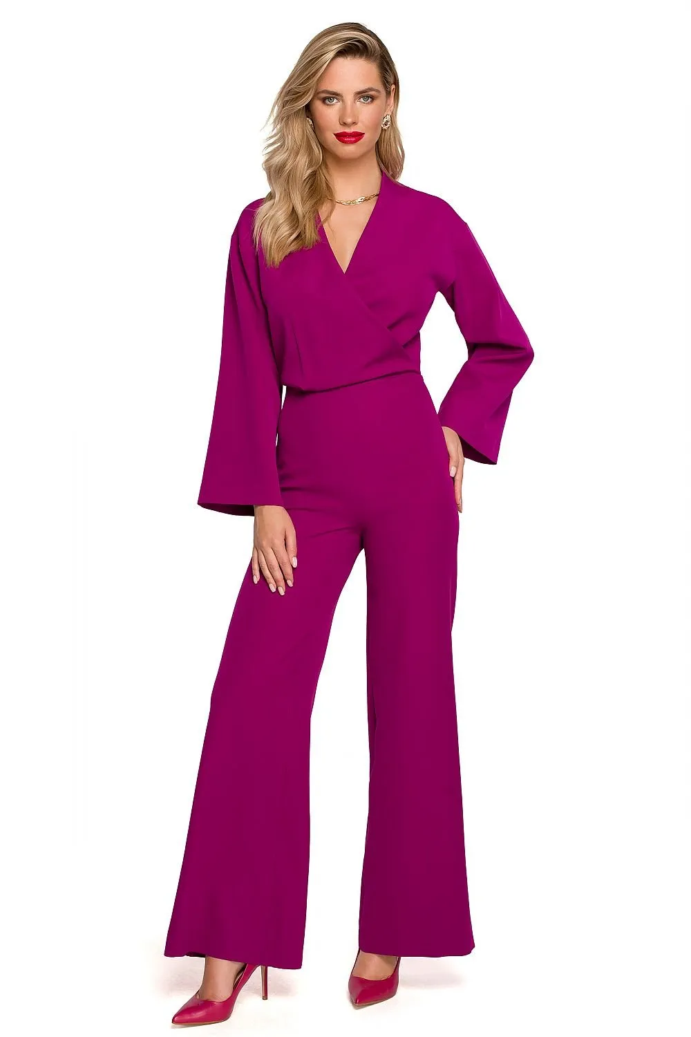 Phenomenal flared long sleeves jumpsuit