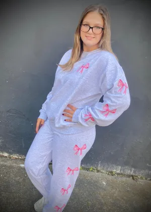 Pink Bow Joggers