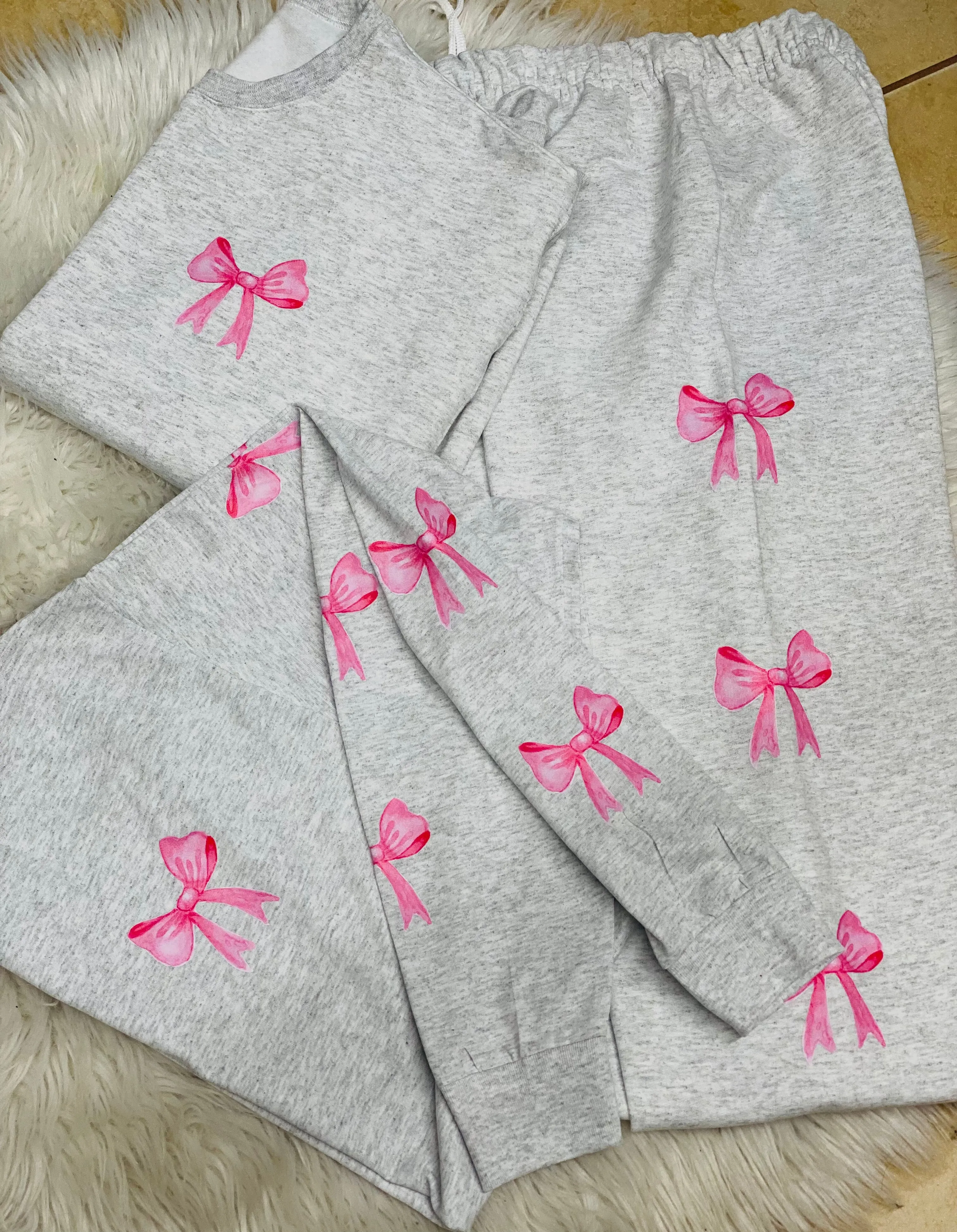 Pink Bow Joggers