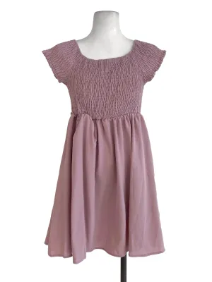 Pink Pleated Blouson Dress
