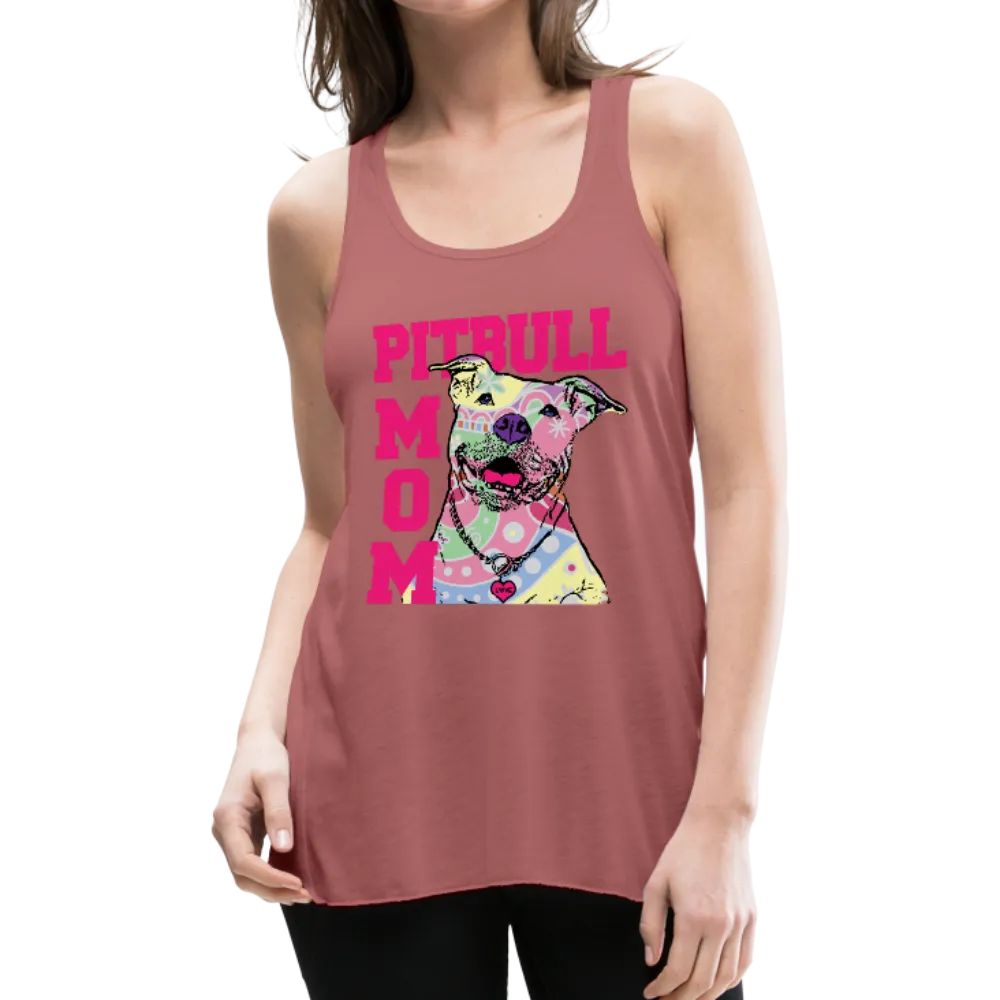 Pitbull Mom Women's Flowy Tank Top by Bella (CK1378)