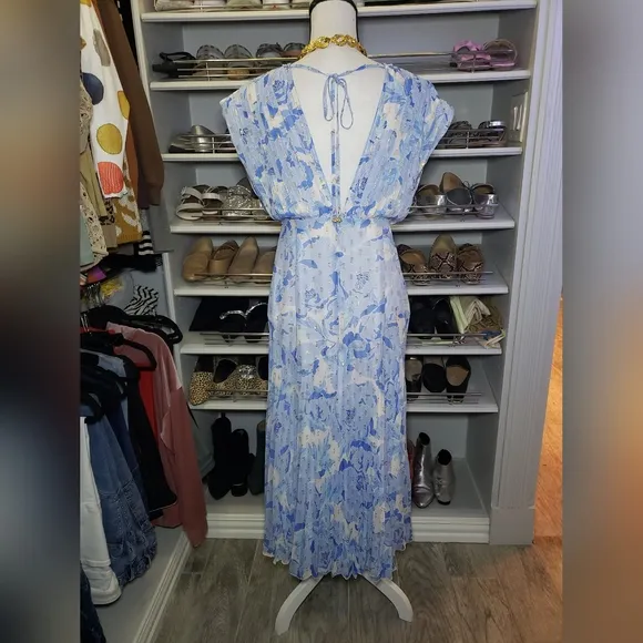 Pleated Chiffon Dress