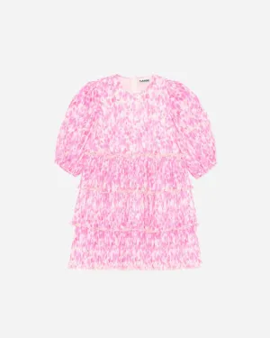 Pleated Georgette Mini dress - Sweet Lilac
