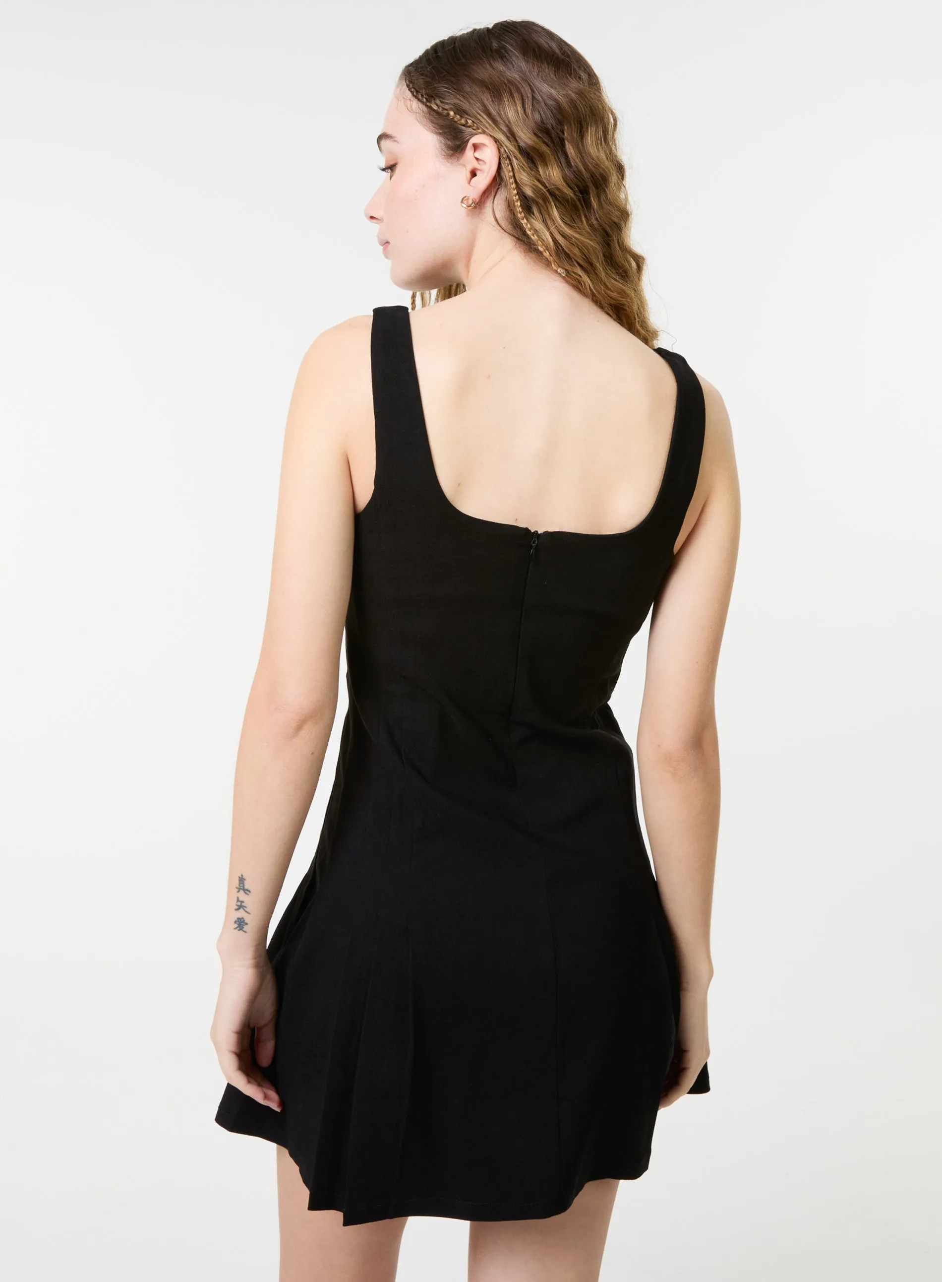 Pleated Mini Dress