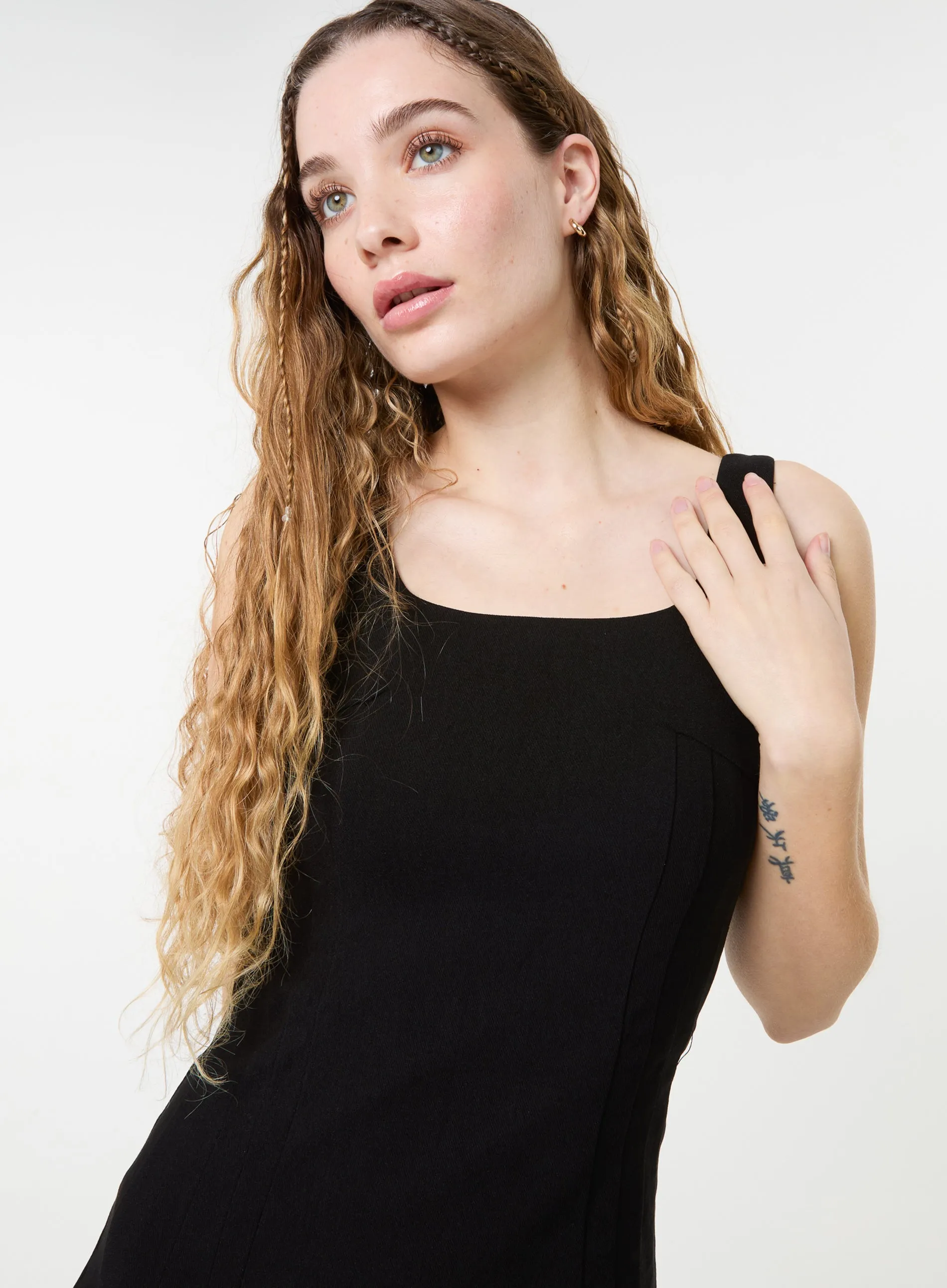 Pleated Mini Dress