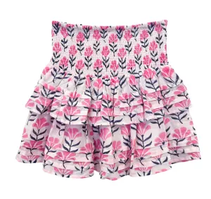Pleated Smocked Mini Skirt