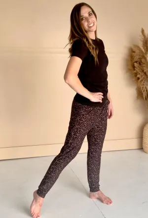 Plum Pretty Leopard Jogger