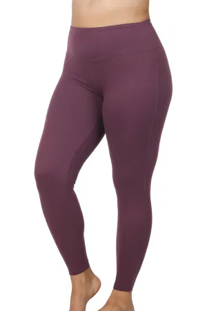 Plus Size Active Life Eggplant Brushed Leggings