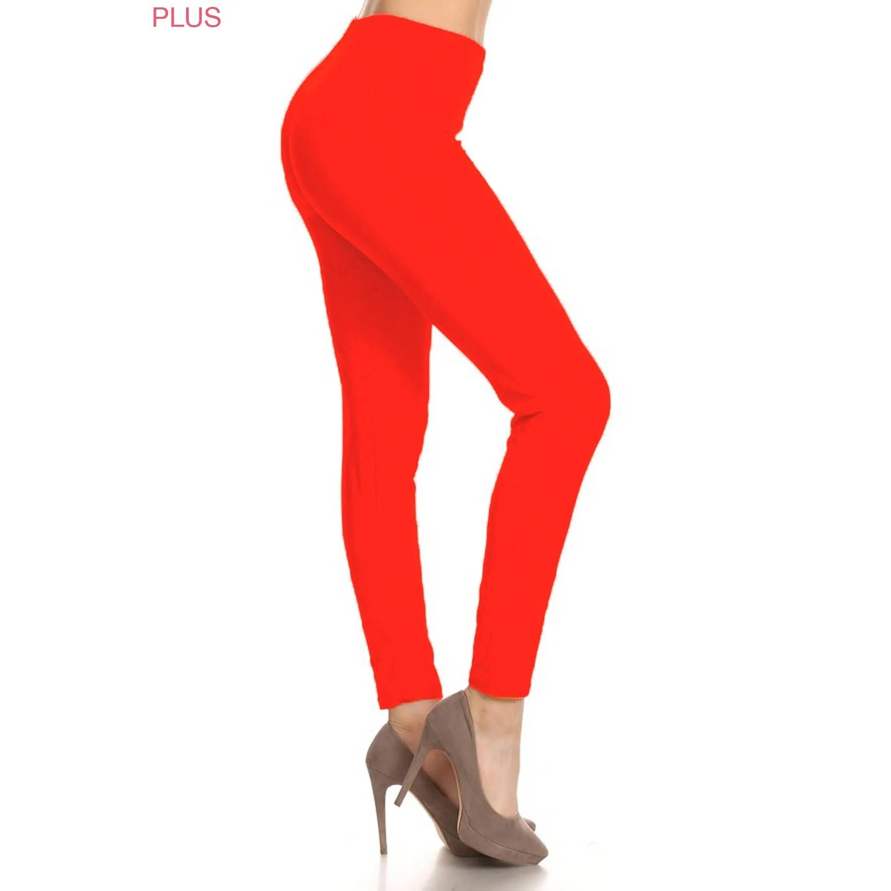 Plus Size Buttery Soft High Waist Leggings: Black