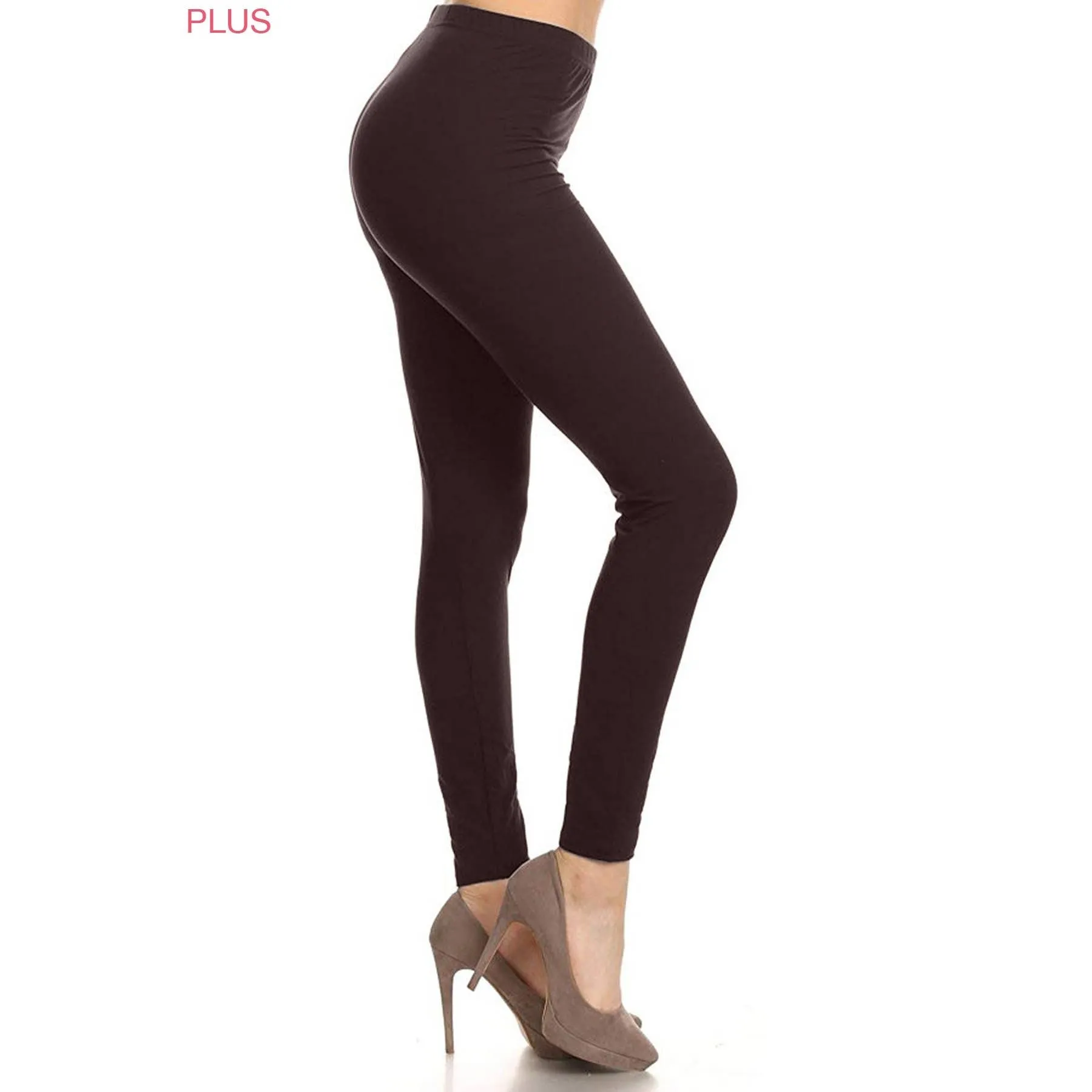 Plus Size Buttery Soft High Waist Leggings: Black