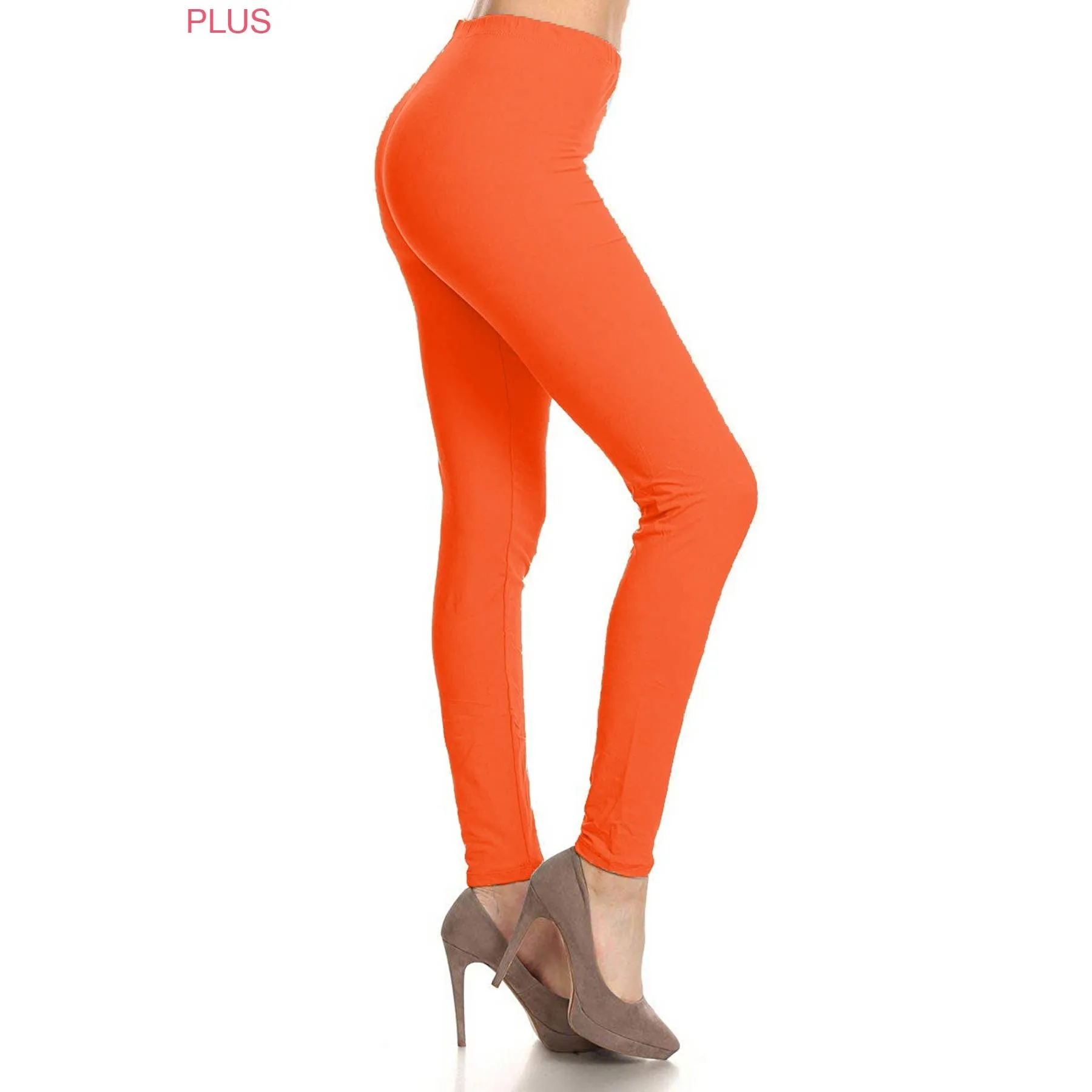Plus Size Buttery Soft High Waist Leggings: Black
