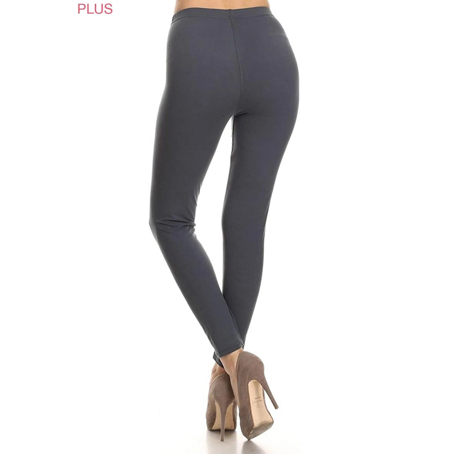 Plus Size Buttery Soft High Waist Leggings: Black