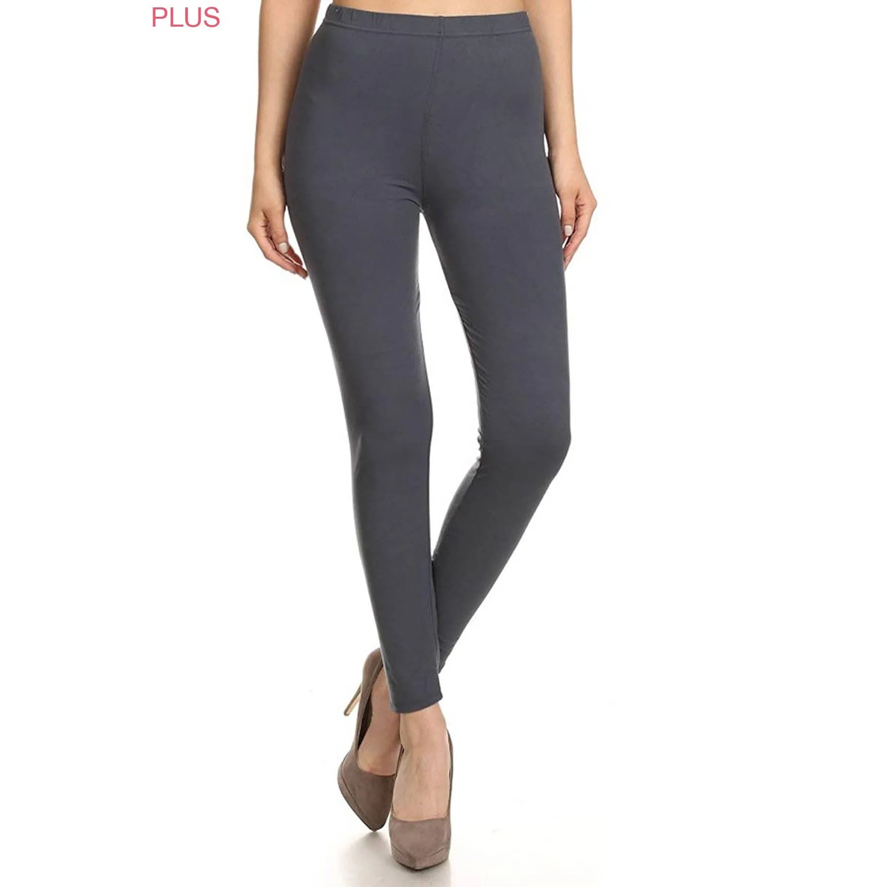 Plus Size Buttery Soft High Waist Leggings: Black