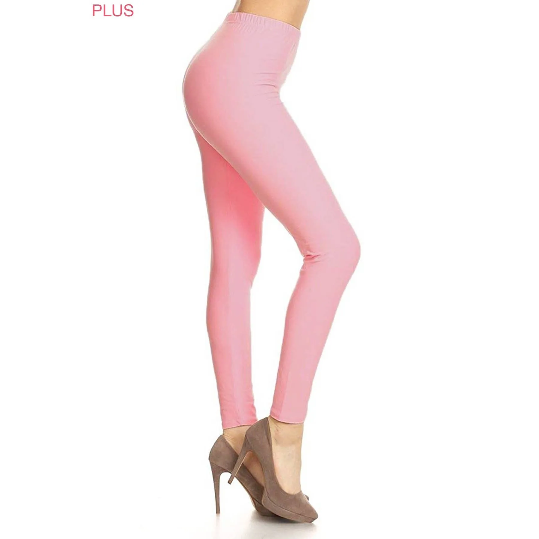 Plus Size Buttery Soft High Waist Leggings: Black