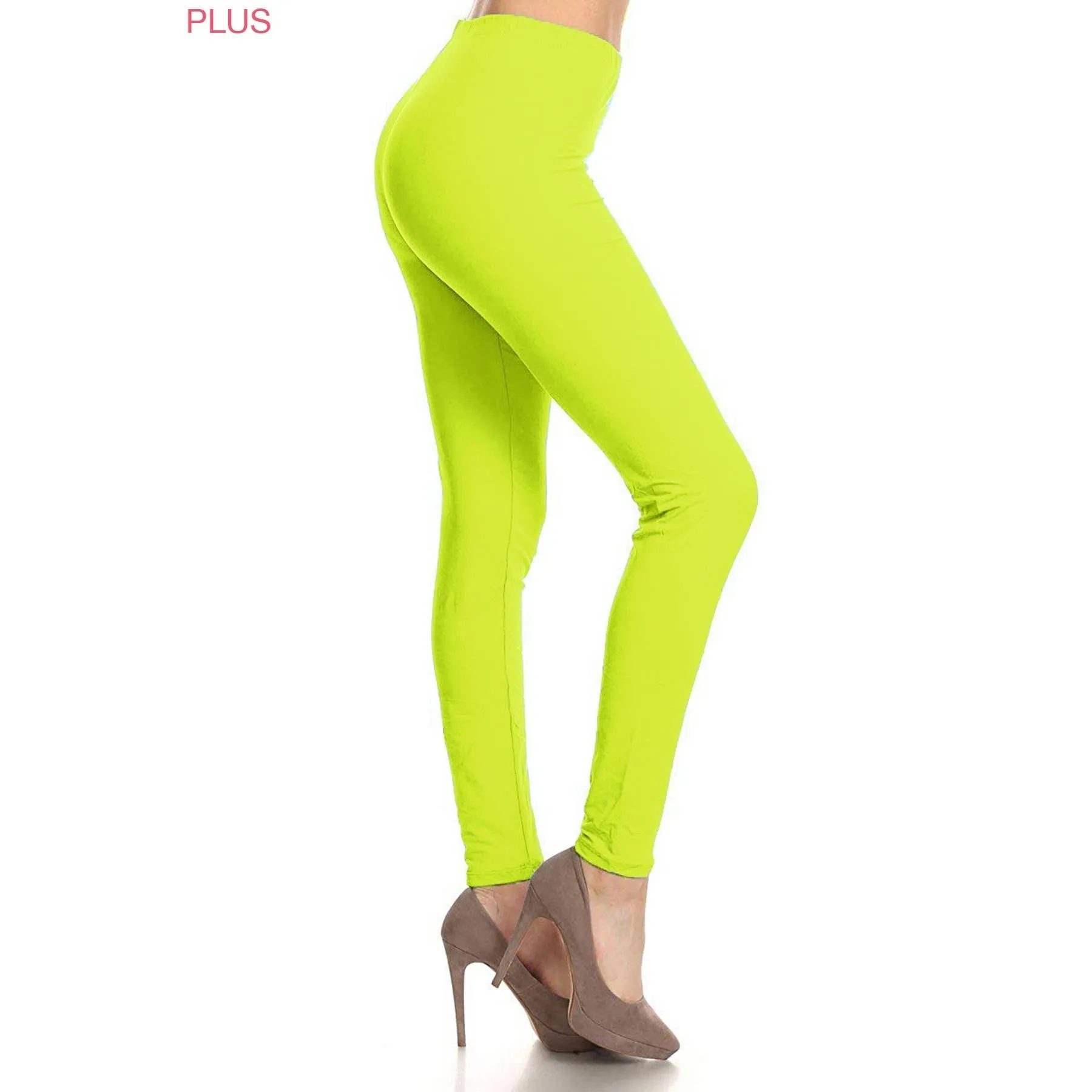 Plus Size Buttery Soft High Waist Leggings: Black