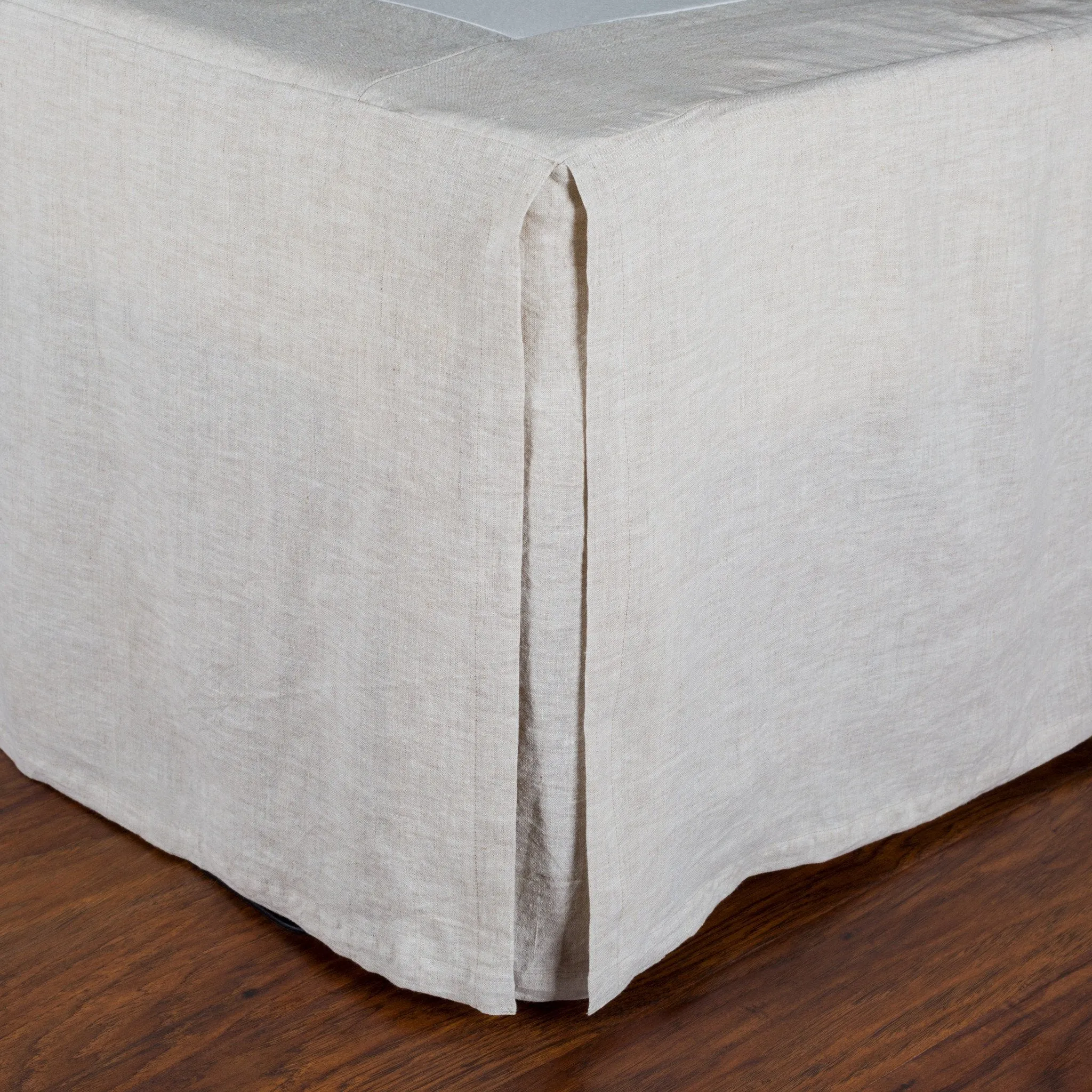 Pom Pom at Home Pleated Flax Linen Bedskirt ~ Available in Twin, Queen and King Sizes
