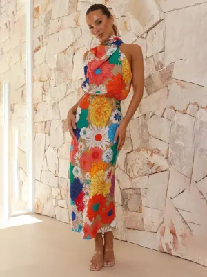 Portia | Halter Neck Midi Dress