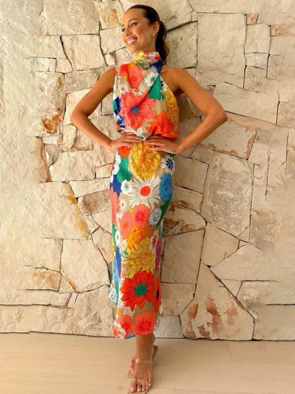 Portia | Halter Neck Midi Dress