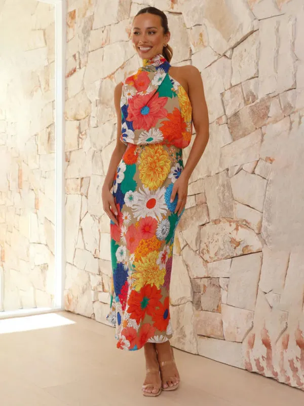 Portia | Halter Neck Midi Dress