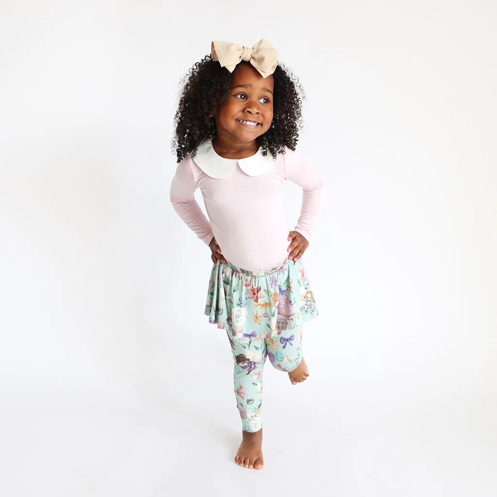 Posh Peanut Faye L/S Peterpan Collar T-Shirt & Skirted Legging Set
