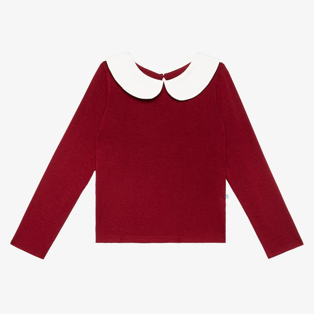 Posh Peanut Leonora L/S Peterpan Collar T-Shirt & Skirted Legging Set