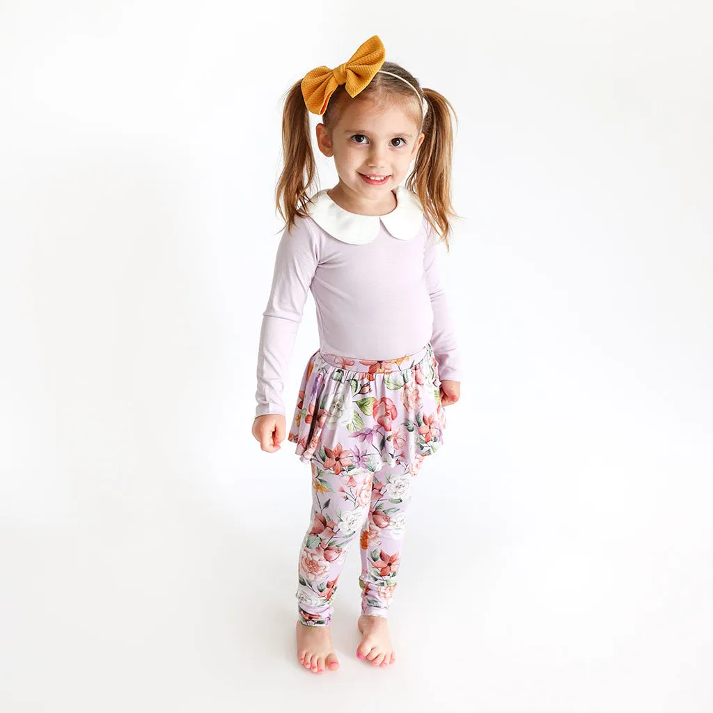 Posh Peanut Pari L/S Peterpan Collar T-Shirt & Skirted Legging Set