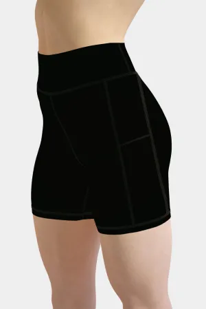PRE ORDER SOLID BLACK SHORTS WITH SIDE POCKETS - EXCLUSIVE! BATCH 1 (WHOLESALE) 04102024