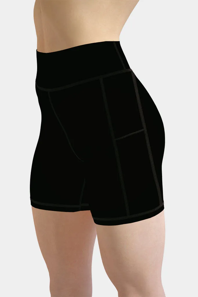 PRE ORDER SOLID BLACK SHORTS WITH SIDE POCKETS - EXCLUSIVE! BATCH 1 (WHOLESALE) 04102024