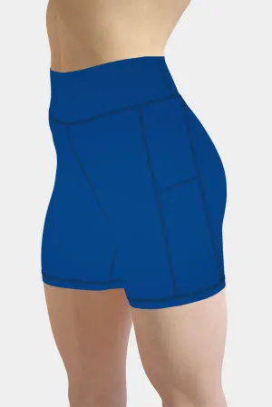PRE ORDER SOLID BLUE LAPIS SHORTS WITH SIDE POCKETS - EXCLUSIVE! BATCH 1 (WHOLESALE) 04102024