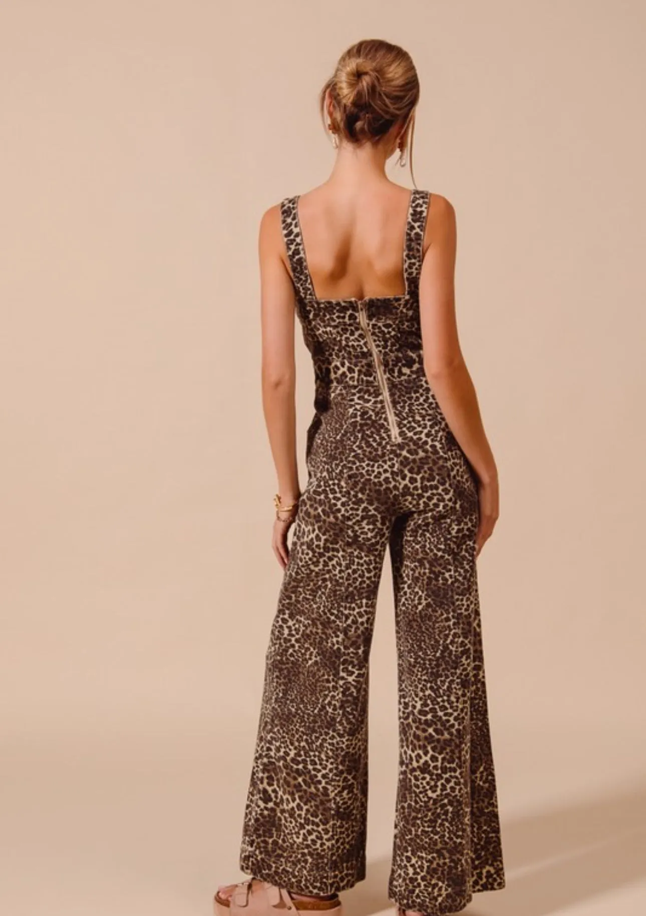 Pretty Little Leopard Wide Leg Jumpsuit