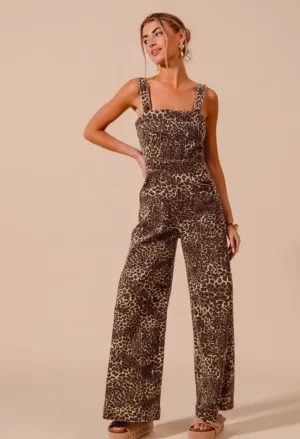 Pretty Little Leopard Wide Leg Jumpsuit