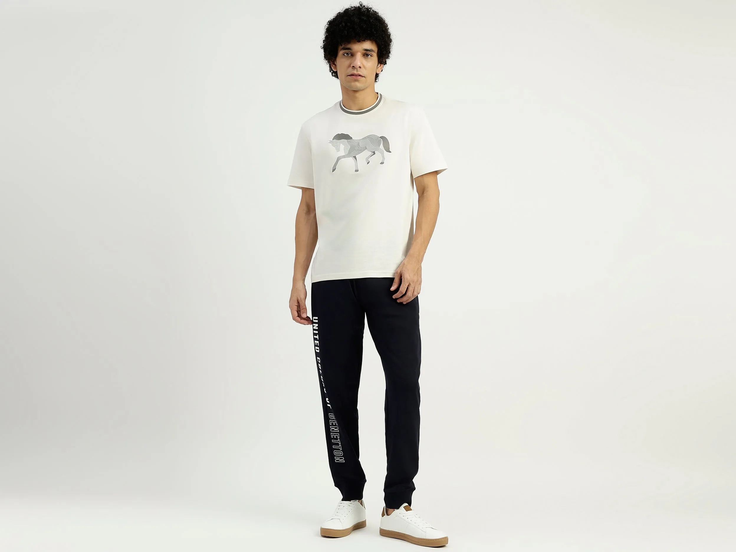 Printed Mid Rise Regular Fit Joggers