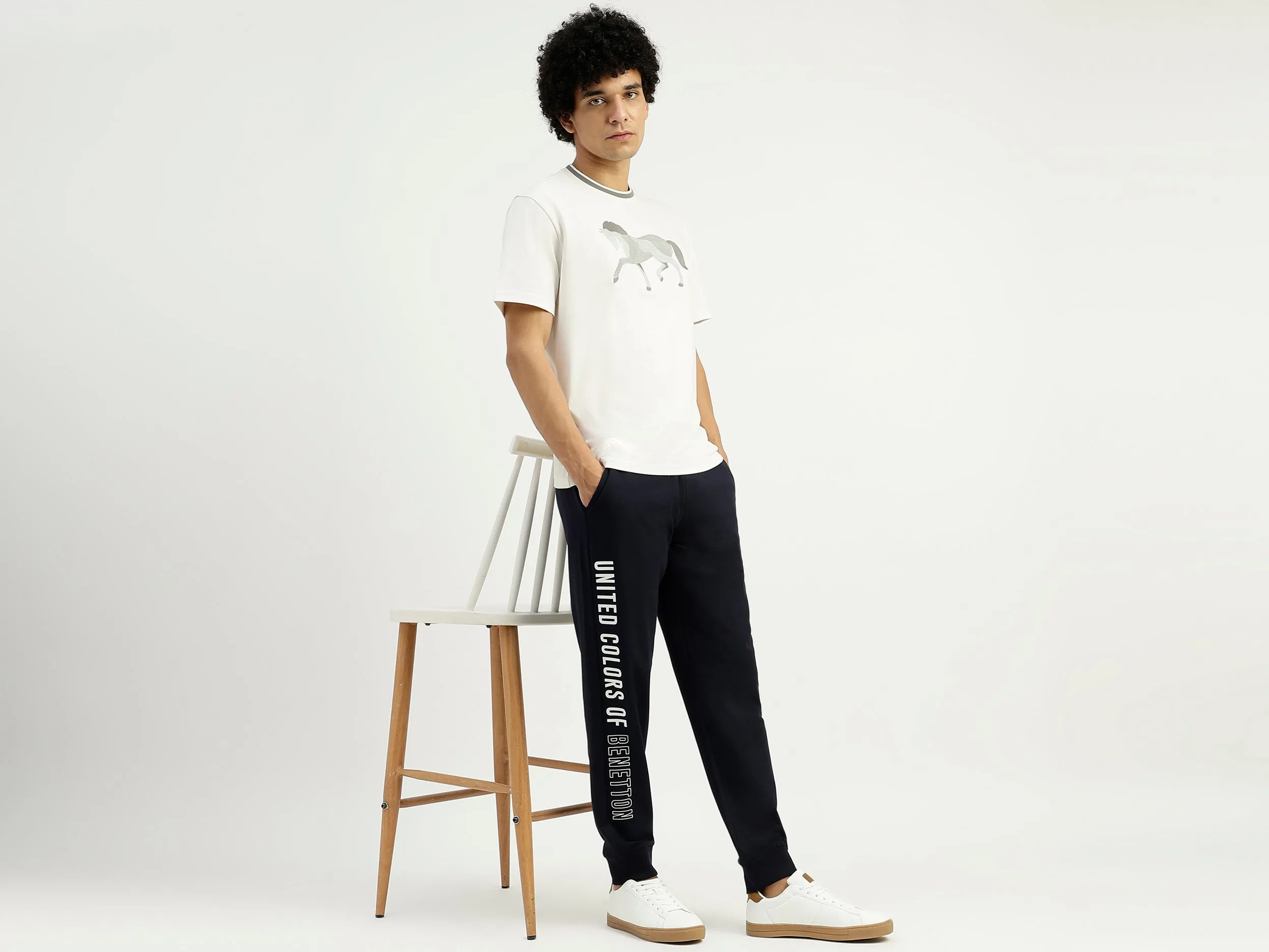 Printed Mid Rise Regular Fit Joggers