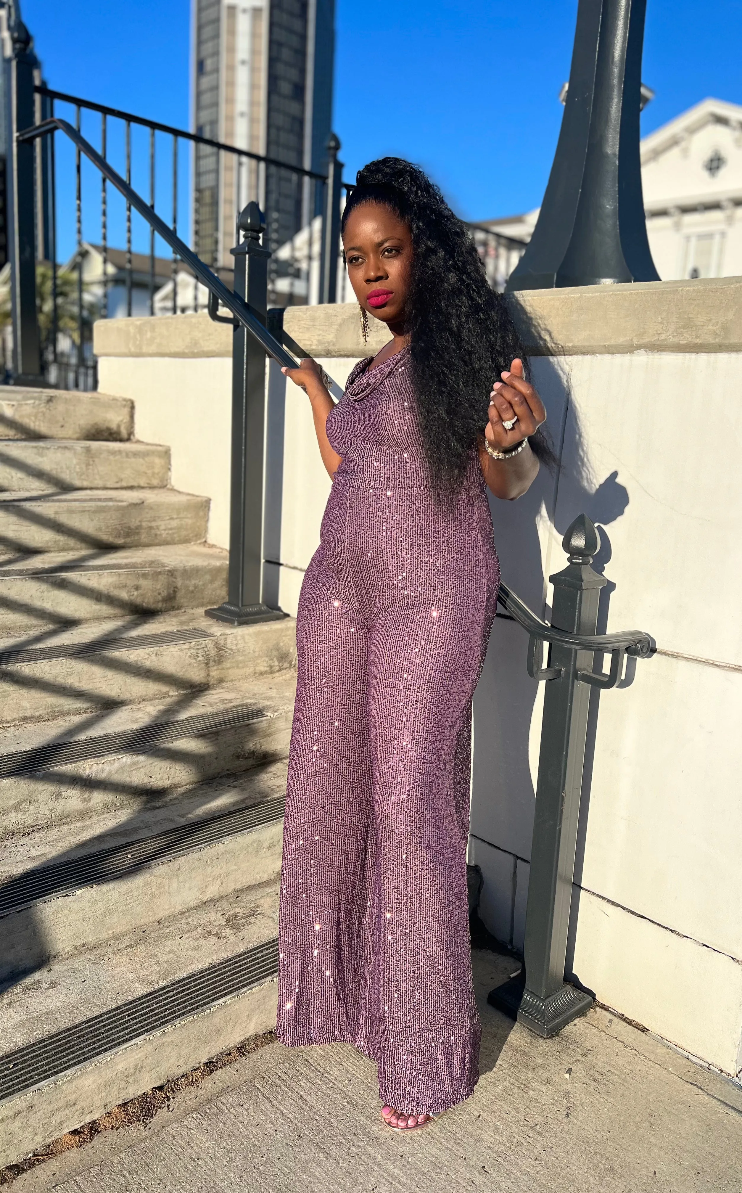 “Purple Fantasy” Jumpsuit (Plus ) (Clearance)