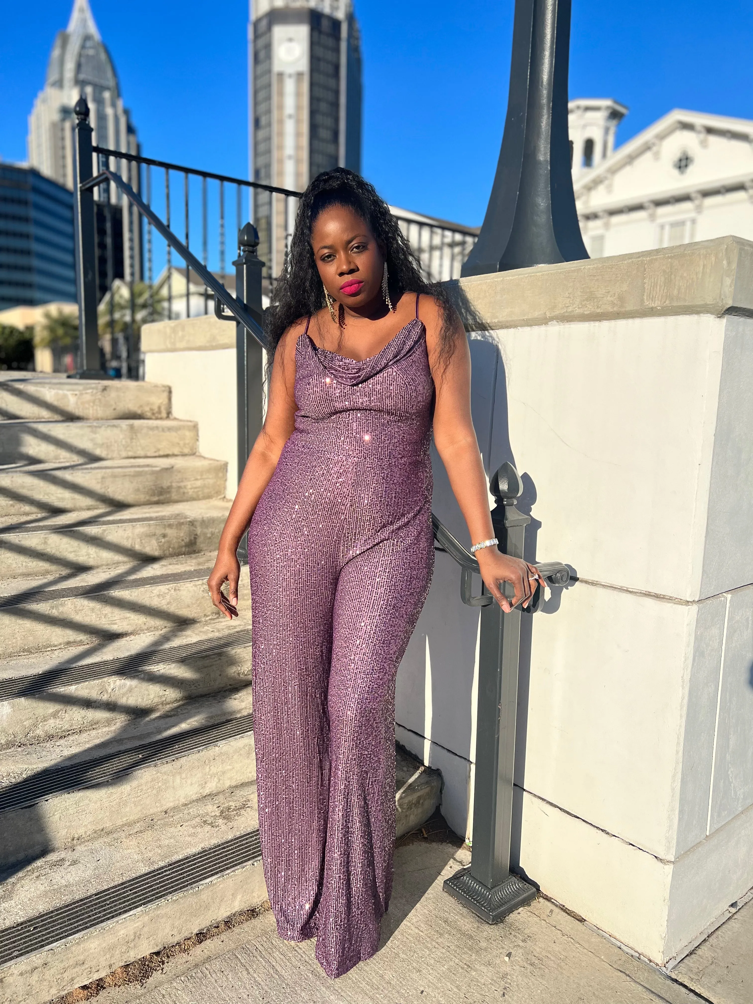 “Purple Fantasy” Jumpsuit (Plus ) (Clearance)